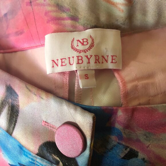 Neubyrne painterly abstract pink print Patricia pants - Picture 7 of 7